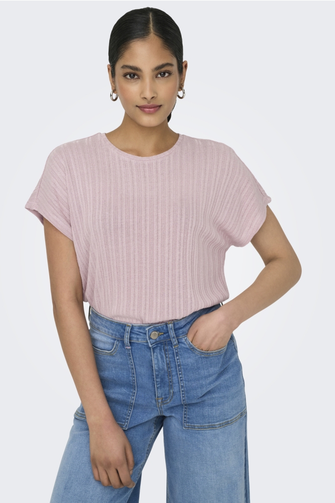 ONLIRINA S/S O-NECK TOP JRS NOOS 15349079 VIOLET ICE